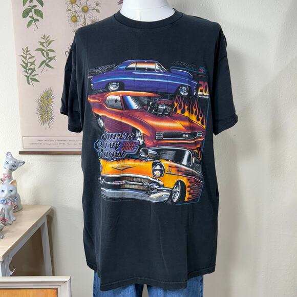 Vintage Y2k Super Chevy Show Tour 2000 20th Annual Hot Rod Cars T-Shirt XXL - Picture 1 of 10